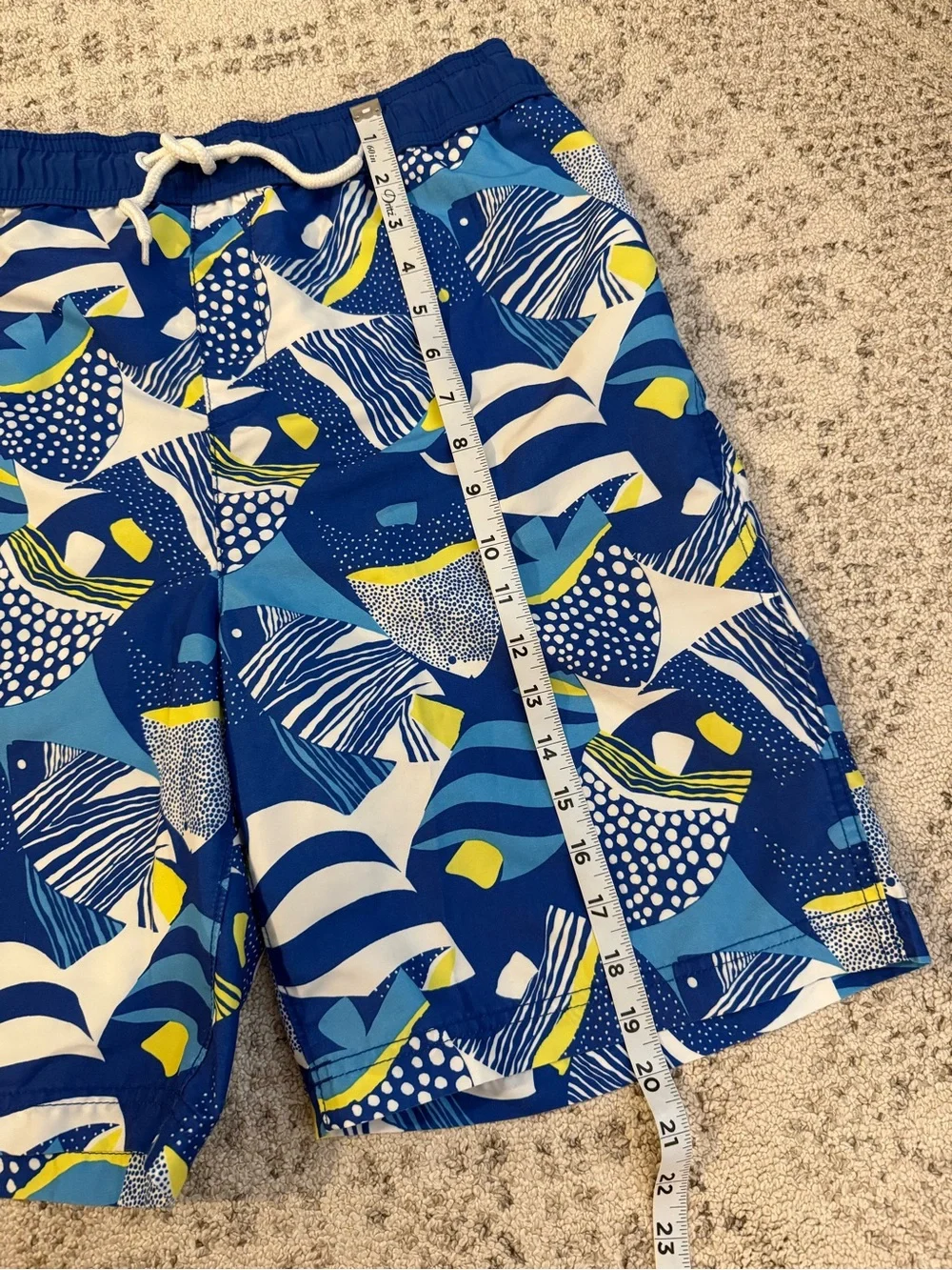 Lands End Boys Swim Trunks Sz XL (18H-20H) Tropical Print